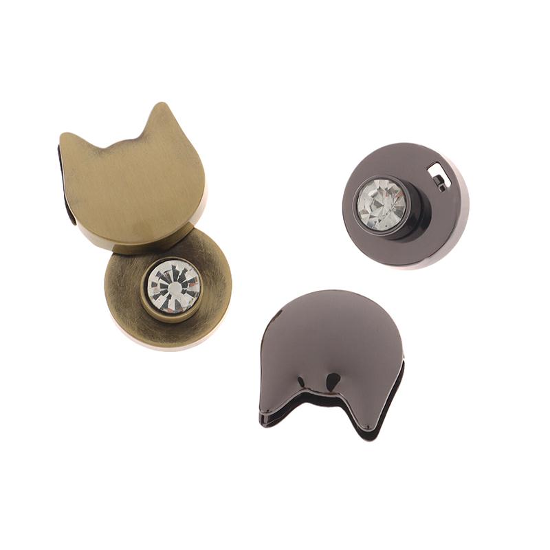 1Pc Cute Zinc Alloy Cat Shape Turn Lock Bag Twist Lock Closure Clasp Diy Leather Craft Handbag Shoulder Bag Purse Hardware
