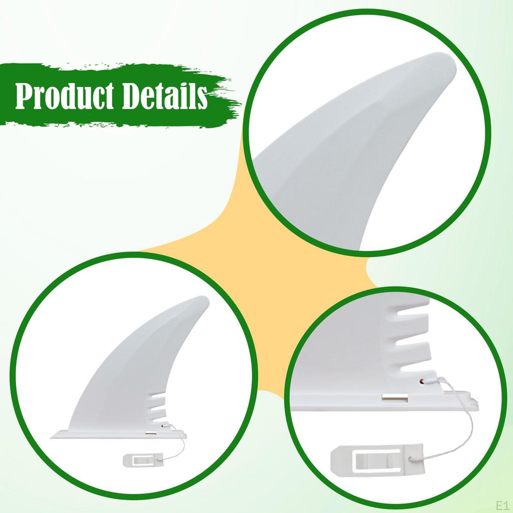 Surfboard Fin PVC Surf Spare Parts Professional Accessory for Inflatable Kayaks White