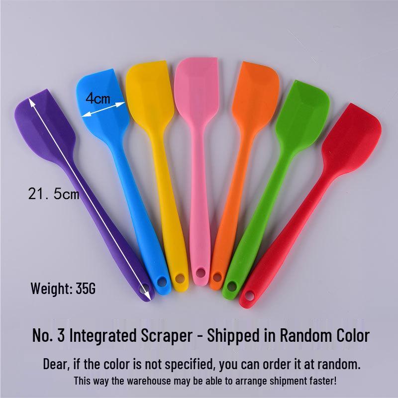 All-in-One Transparent Silicone Spatula for Mixing, Scraping, and Baking
