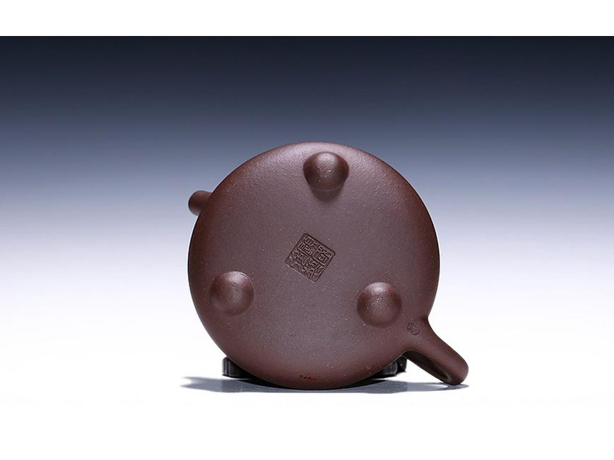 Authentic Yixing Purple Clay Shi Piao Teapot with Engraved Inscription