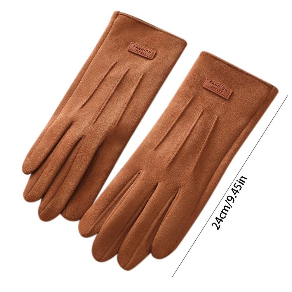 Skiing Velvet Winter Cycling Gloves Thick Windproof Women Mittens Warm Soft Suede Gloves Outdoor