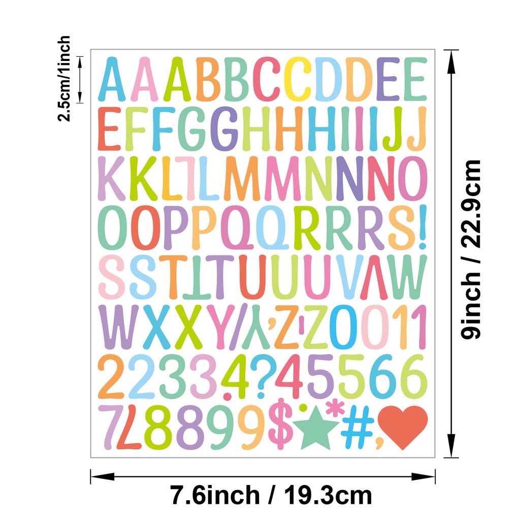 Naklejka Literowa 1 Cal Naklejka Winylowa na Ciało Artystyczna Naklejka Literowa Etykieta Kuchenna DIY Ręcznie Robiona