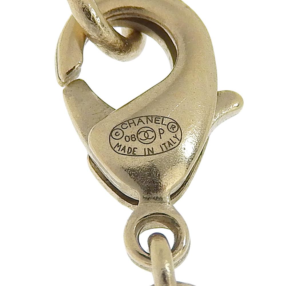 Chanel COCO Mark Necklace Gold/black Plated Gold 13g Women Used