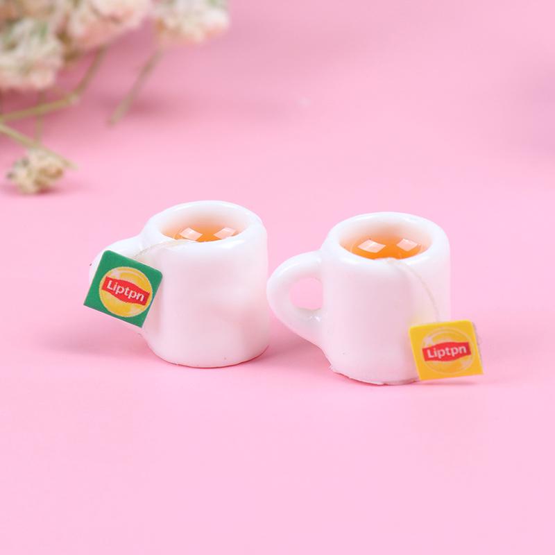 1Pc 1:12 Resin Dollhouse Mini Tea Cup Miniature Dollhouse Accessories Cups Toy