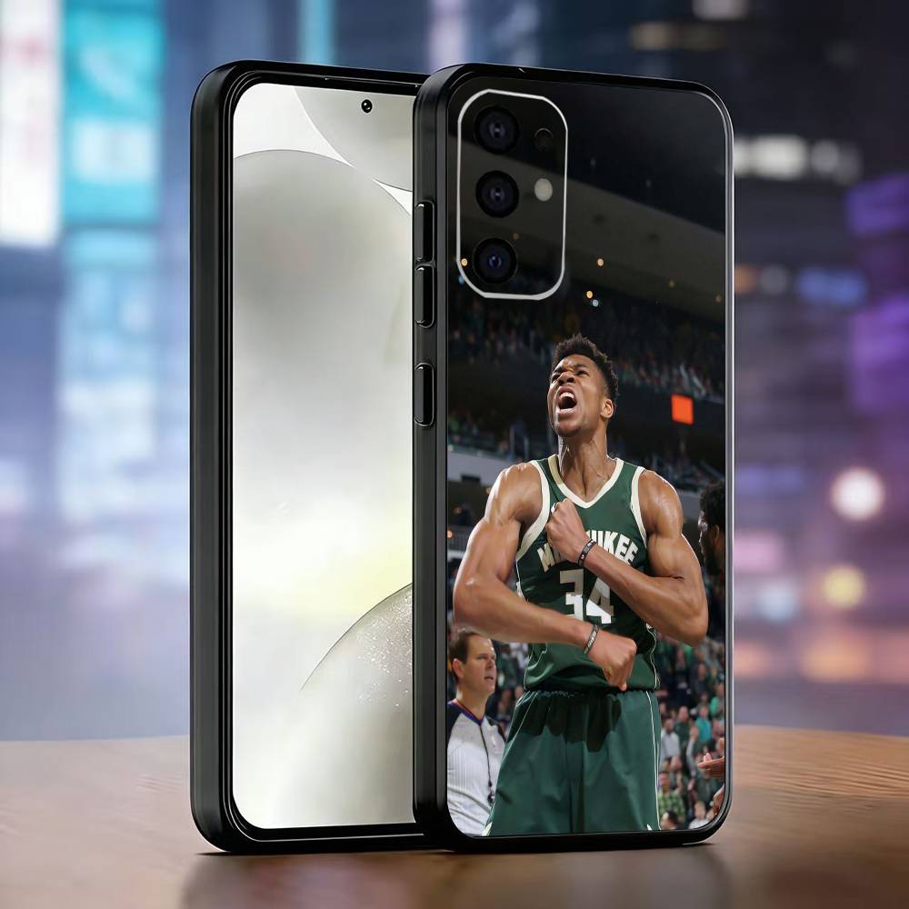 Giannis Antetokounmpo Phone Case Black Silicone Soft For Samsung S25,S24,S21,S22,S23,S30,Ultra,S20,Plus,Fe,Lite