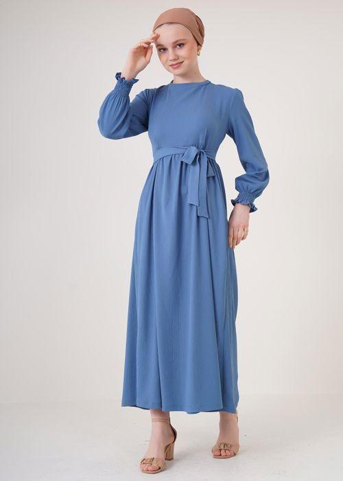 MT Clothes - Robe Longue Bleu 40