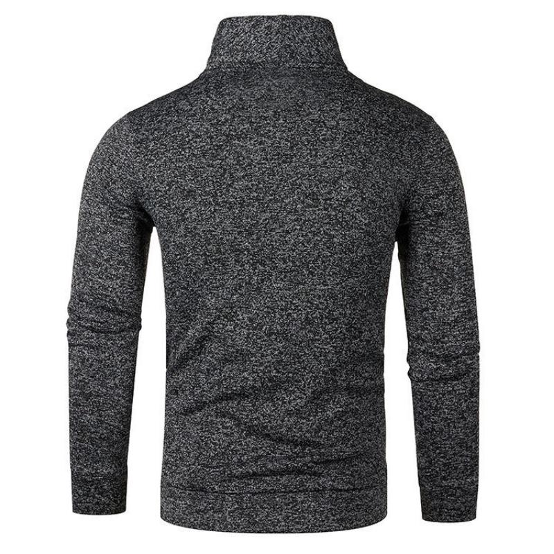 Men's Semi Cardigan Autumn Korean Loose Casual Pullover Jacket Long Sleeved Thin Velvet Sweater
