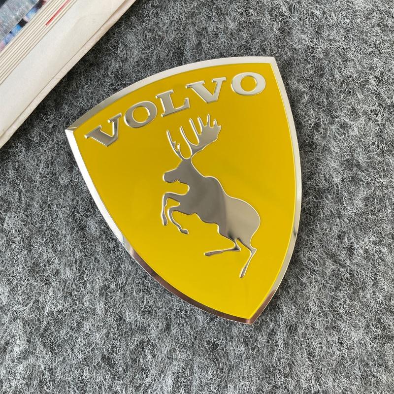 3D kovový štít s losem Kreativní emblém na auto Dekorační nálepky na karoserii Pro Volvo XC60 XC90 S60 S90 V60 XC40 V50 S80 Autopříslušenství