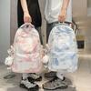 High value tie-dye backpack female niche trend large capacity student schoolbag leisure outdoor travel backpack male