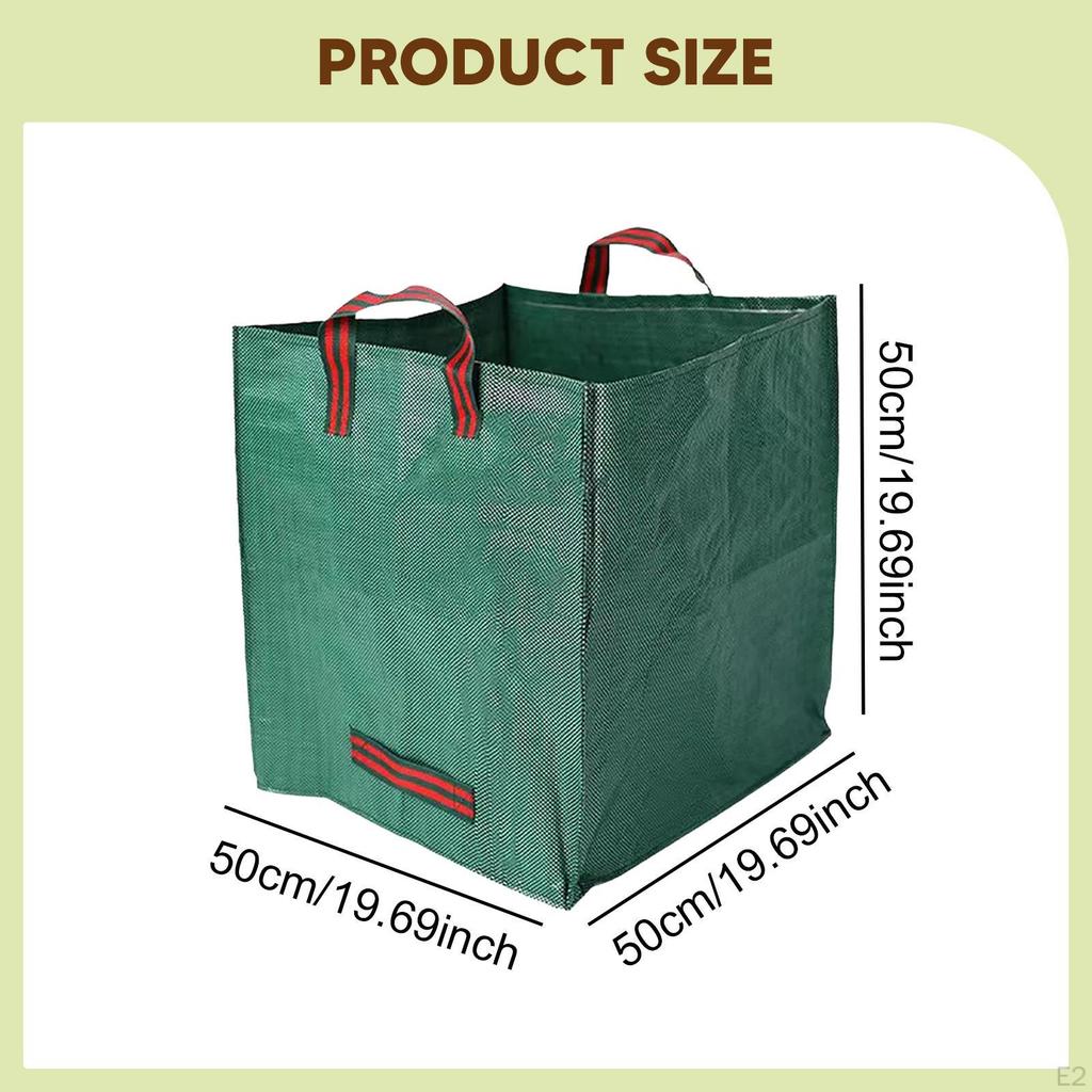 Lawn Garden Bag Leaf Reusable Storage Container with Handles for Debris Leaves