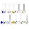 Cute Fish Glass Straws Reusable Colorful Fish Drinking Straw 8mm Diameter for Smoothies Juice Tea Coffee And Water