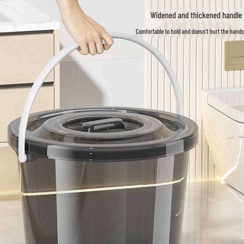 ZISIZ Thickened Transparent Silicone Water Bucket