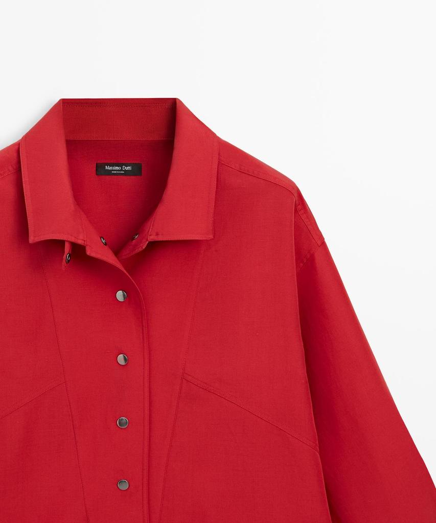 Masimodutti Snap Button Fluid Shirt