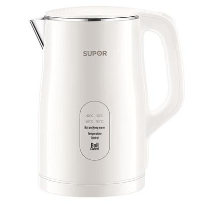 Supor Elektryczny Czajnik ze Stali Nierdzewnej 1.5L z Kontrolą Temperatury, wtyczka CN (adapter w zestawie)
