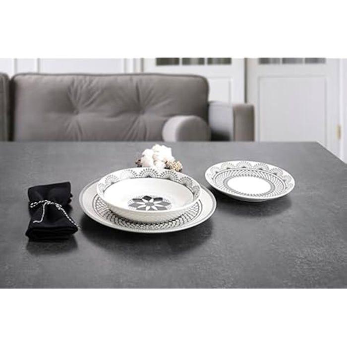 Vaisselle - LA BOUCHÉE - MEDINA - Porcelaine - 18 Pièces - 6 Personnes - Décors Complets