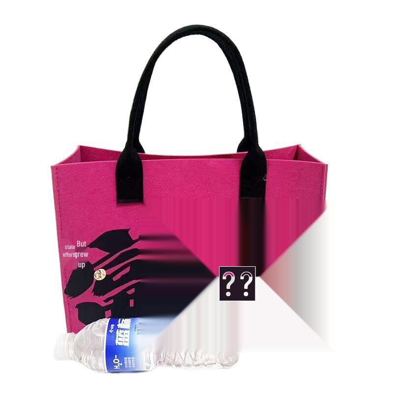 Elegant Felt Tote: Seedling Design, Perfect for Work, Commutes & Souvenirs - Ideal Employee Gift.