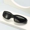 Y2K Cyberpunk Sunglasses Women Men 2000S Retro Wrap Around Eyewear Oval Frame Punk Goggles UV400 Designer Goggle Sunglasses
