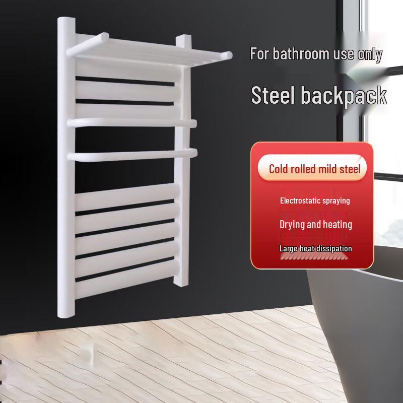 JNL Wall-Mounted Steel Bathroom Towel Radiator