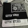 Gettin’ Hitched Gettin’ Rowdy Cotton Bride Bandana Space Cowgirl Western Austin Bachelorette Wedding Souvenirs Bride To Be