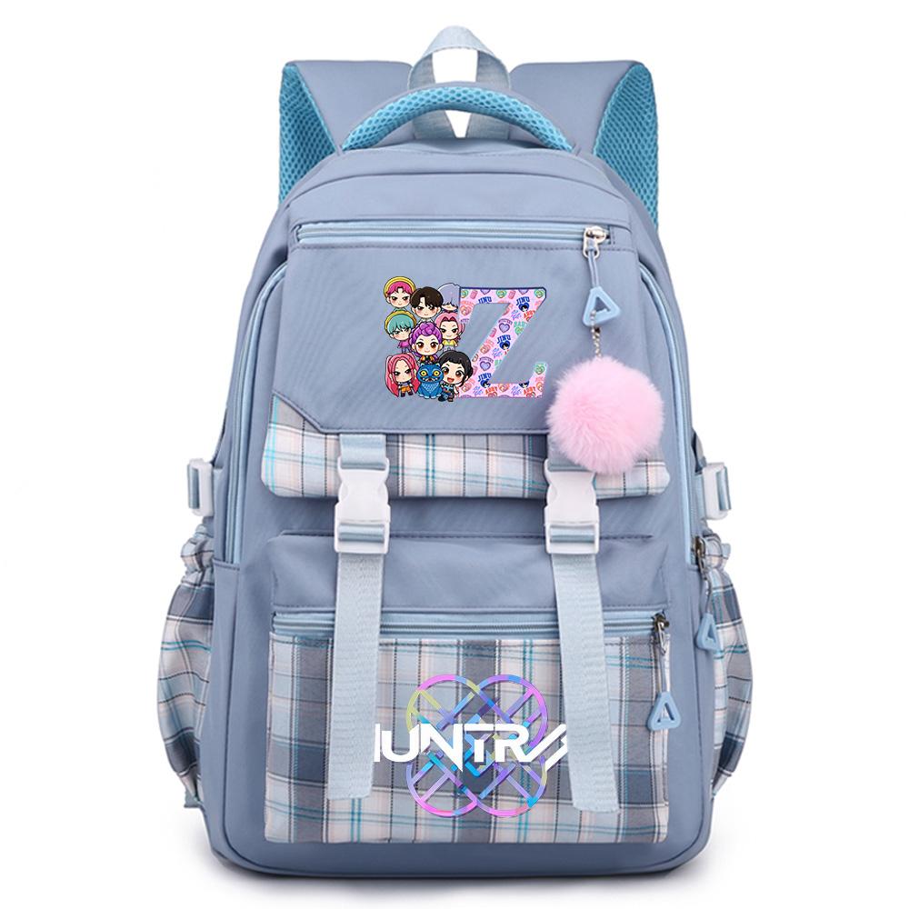 Cartoon 26 English Letter K-Pop Printed Large Capacity Backpack for Teenger Student Girl Boy Schoolbag Bookbag Kid Gift Women Waterproof Travel Bag