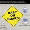 Baby On Board Sticker Kids Safety Reflective Vehicle Car Signs Self-Adhesive Warning Sticker Fuel Tank Sticker for Driver