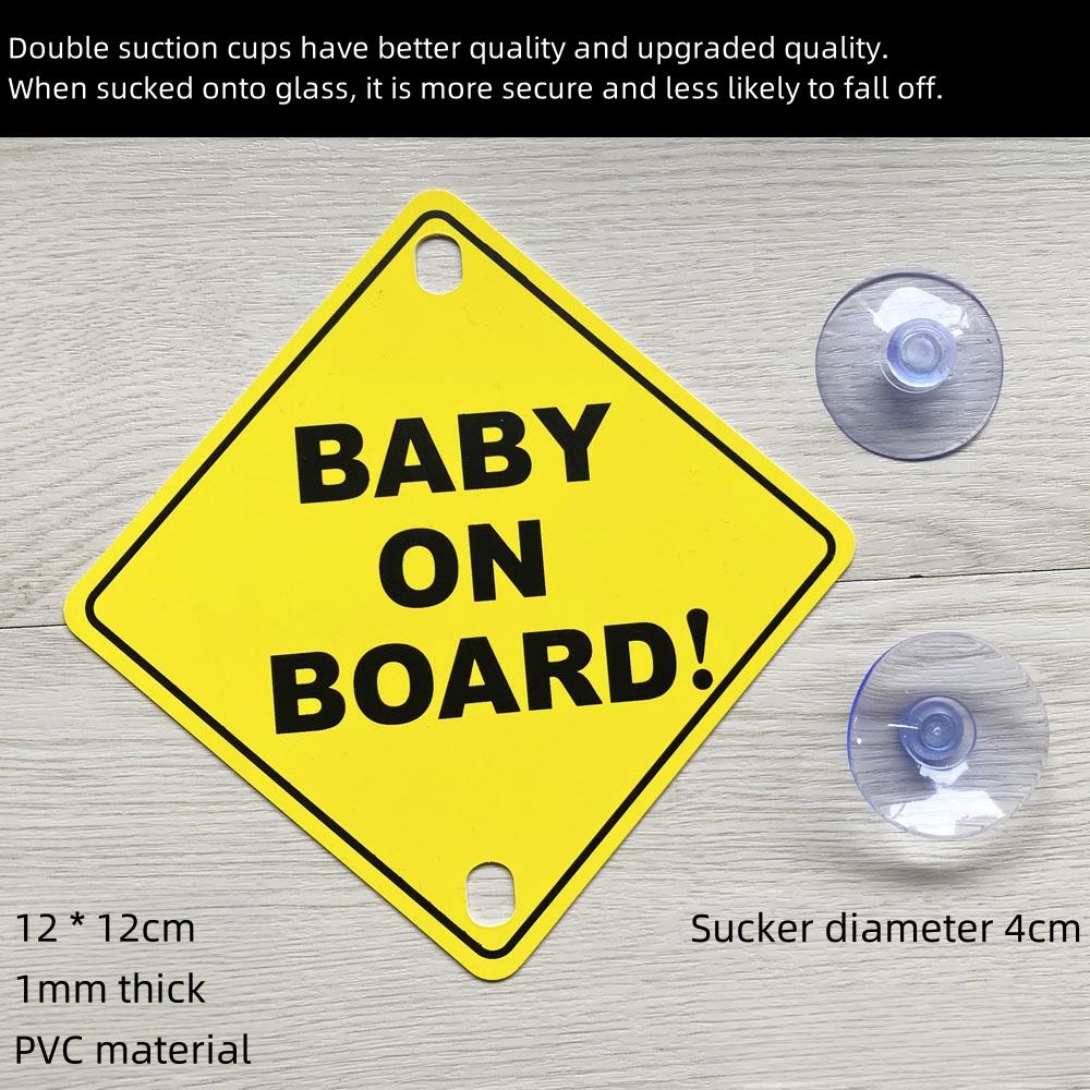 Baby On Board Sticker Kids Safety Reflective Vehicle Car Signs Self-Adhesive Warning Sticker Fuel Tank Sticker for Driver