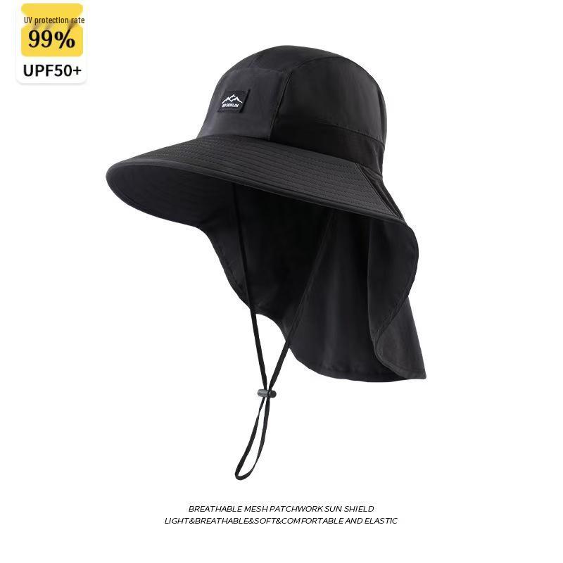 

Унисекс Солнцезащитная шляпа с защитой шеи и лица для активного отдыха Adult (56-58cm) чёрный