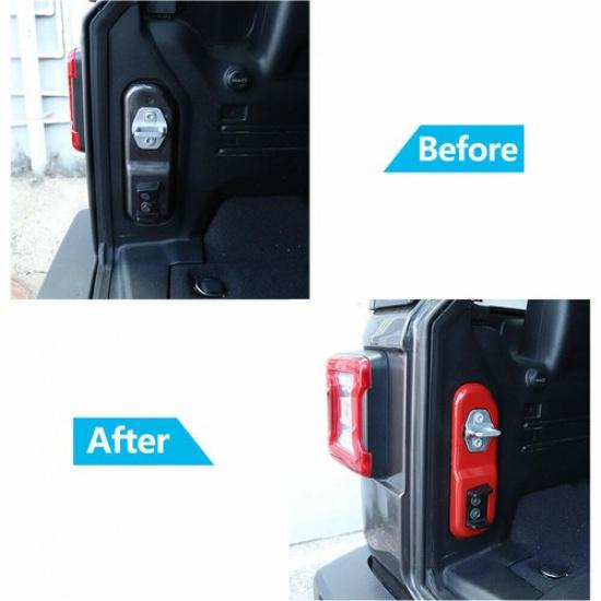 Red Car Inner Tailgate Lock Panel Decor Cover Trim for Jeep Wrangler JL 2018+