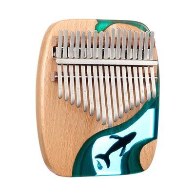 17 Tasten Buchenholz Kalimba Daumen Finger Klavier Mini Kalimba Tragbares Musikinstrument