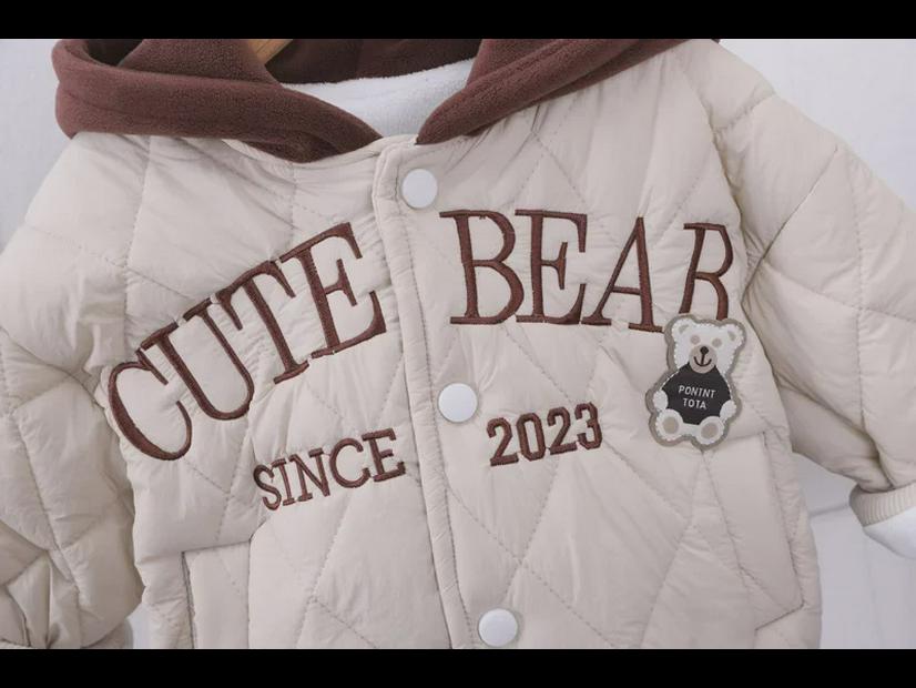 Autumn/Winter Quilted Baby Two-Piece Suit - Cute and Cozy Unisex Winter Outfit