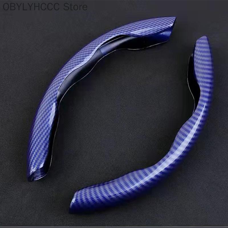 Car Carbon Fiber Water Transfer Steering Wheel Cover Non-Slip Grip For Peugeot 4008 508L 5008 408 2008 3008 308S e2008 301