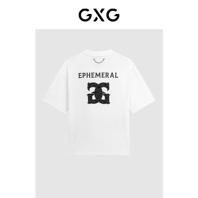 GXG Men s Exquisite Embroidered Short-Sleeve T-Shirt XXL