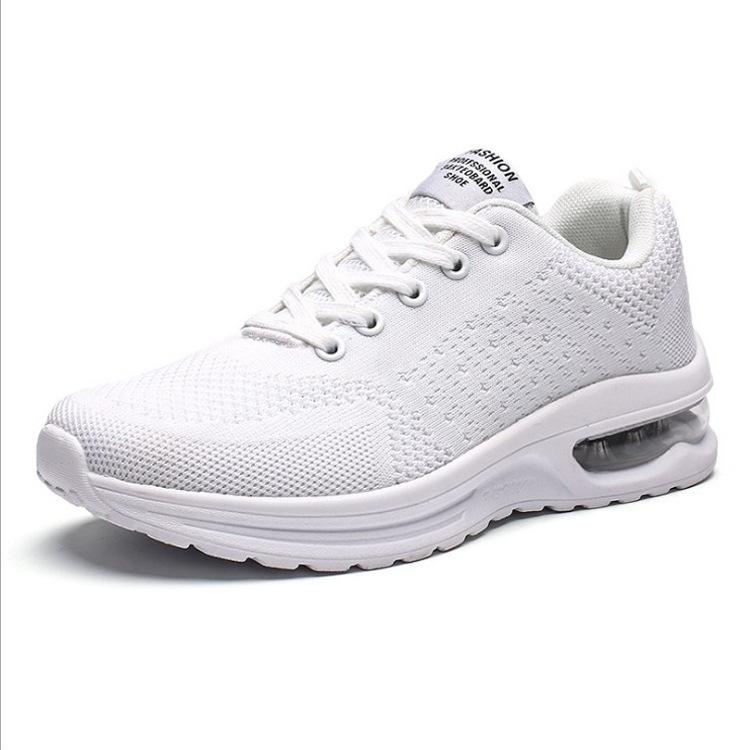 Large size men's flying woven air cushion shoes, Amazon couple spring casual sports shoes, student breathable running shoes
