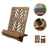 Tragbarer Retro Holz Desktop Handyhalter Hohlmuster Design Ladeständer Verstellbarer Faltbarer Lazy Handy Ständer