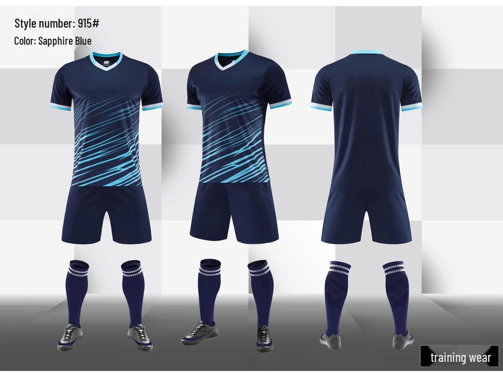 Customized Short Sleeve Football Jersey Set for Men, Women & Kids - Includes Number Printing for Team & Training