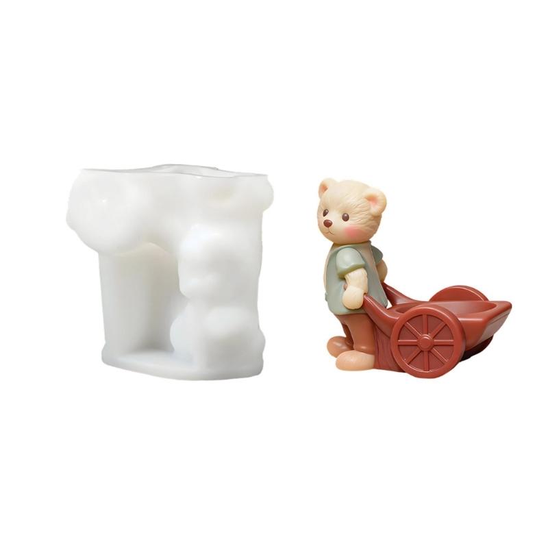 

Multifunctional Bear Shaped Silicone Mold for Candle Holder and Planter Unique Storage Jar Mould Handcrafting Tool