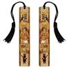 1/2/3Pcs Kitten Bookmark Kit Adorable Cat Design Reading Wooden Bookmarks with Tassels Funny Gift for Men Women