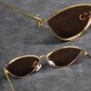 Trendy Retro Cat-Eye Unisex Sunglasses, New Street Style Versatile Small Frame Triangular Eyewear