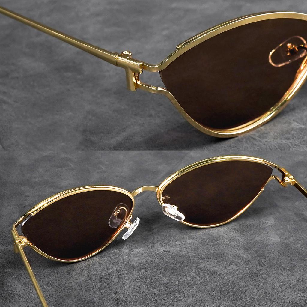 Trendy Retro Cat-Eye Unisex Sunglasses, New Street Style Versatile Small Frame Triangular Eyewear
