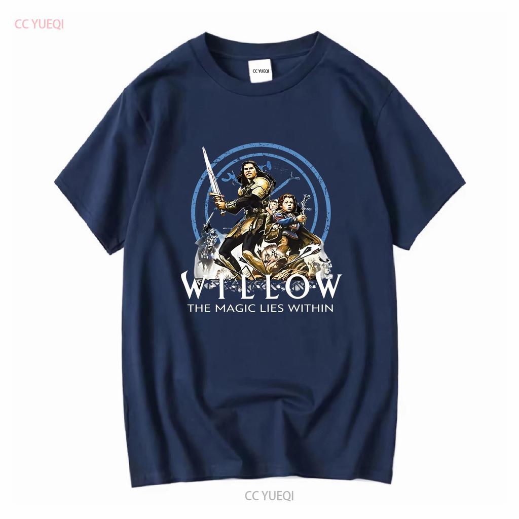 New Willow The Magic Lies Within Poster 1988 Movie Retro Mens Vintage T Shirt long or short sleeves vintage Washed Soft Stylish