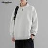 MMOPTOP Men's American Style Half-Zip Sweatshirt