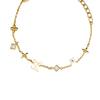 Louis Vuitton Interwoven Monogram Flower Pattern Metal Bracelet Women bracelet Gold M1040A