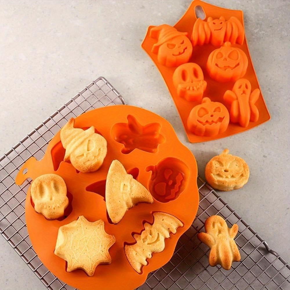 Halloween Silicone Cake Mold Pumpkin Mold Ghost Hat Skull Nonstick Chocolate Food Baking Tray Cookie Biscuit Cake Baking Mold