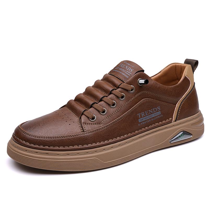 High Quality Soft Soled Outdoor Shoes Men's Genuine Leather Casual Shoes Versatile Walk Sneakers Driving Tennis Shoes
