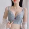 High-End Lace Shaping Bra: Delicate, Large-Size, Side-Gathering, Soft Steel Ring Design