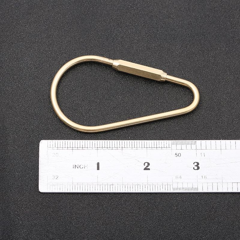 Nordic Bronze Keychain with DIY Pendant: Handmade, Simple, Anti-Lost Design for Men and Women.