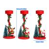 Decorative Christmas Candle Holders Set of 3 with Santa and Holiday Character Figures for Entryways, Coffee Tables and Dining Table Displays