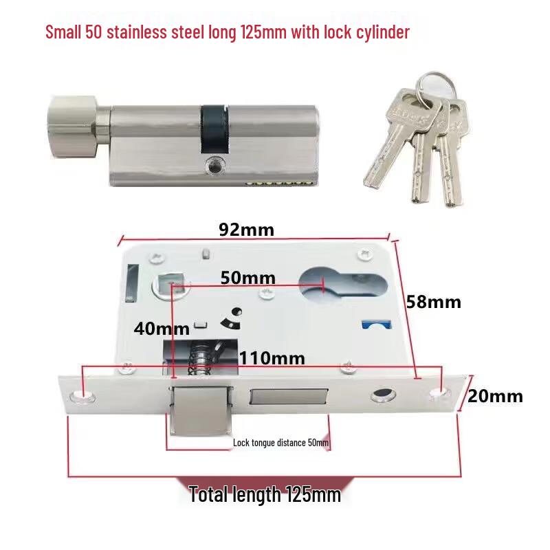 YOUZHI Stainless Steel Indoor Wooden Door Lock Body