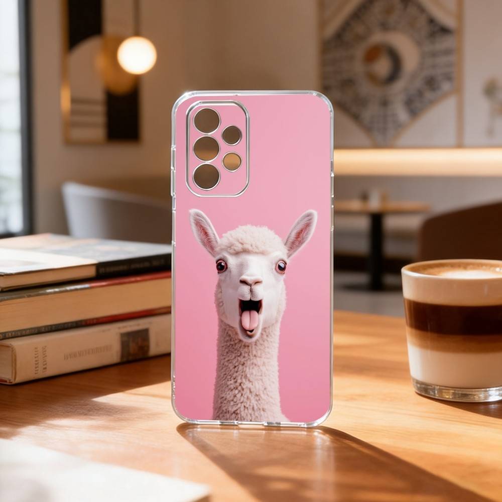 

F-Funny A-Animals A-Alpaca Phone Case For Samsung S25,S24,S21,S22,S23,S30,Ultra,S20,Plus,Fe Transparent Cover Samsung S24Plus