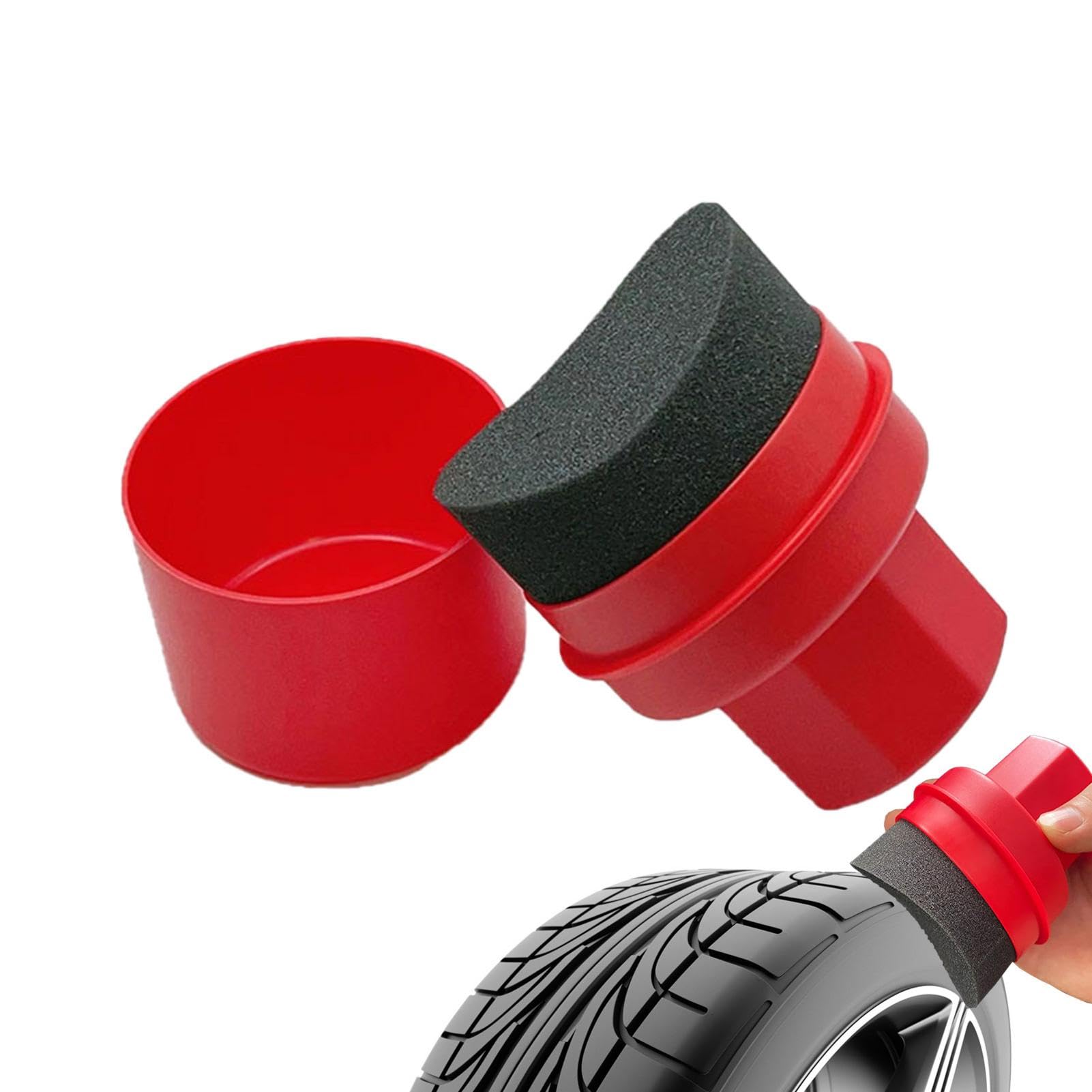Tire Shine Applicator Brush - Car Tire Applicator Pad, Ergonomic Applicator Pad | See description